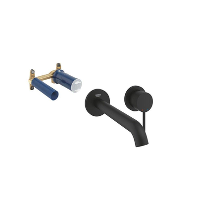 Grohe Essence Wastafelkraan - inbouw - l-size - 2-gats - inbouwdeel - phantom black (zwart)