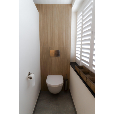 QeramiQ Push Metal Bedieningsplaat - voor Geberit UP320 inbouwreservoir - dualflush - rechthoekige knoppen - metaal RVS