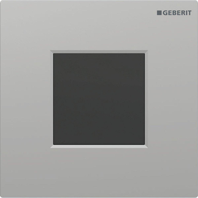 Geberit type 01 urinioir bedieningsplaat - batterij - vierkant - mat chroom/easy-to-clean
