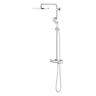 GROHE Rainshower SmartActive Ensemble de douche pluie apparent - robinet de douche - pomme de douche 31cm - douchette ronde - chrome