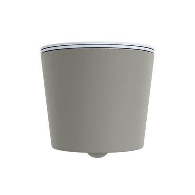Mondiaz LAVIE hangtoilet – spoelrandloos – 36 x 53 cm – met softclose zitting – Smoke (lichtbruin), zitting Clay (lichtblauw/grijs)