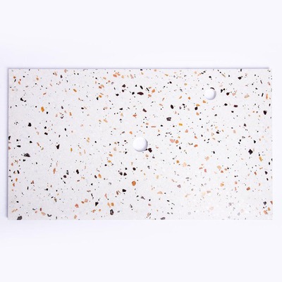 Saniclass Tops Plan de travail - 80x1.8x46cm - 1 évacuation - 1 trou de robinet - Terrazzo