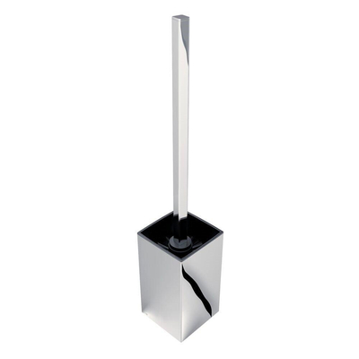 Geesa Hotel Brosse de toilette avec support Chrome (tête de brosse noire)