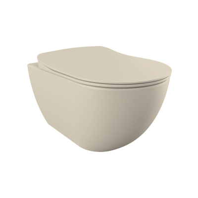 Creavit Free WC suspendu – Rim-Off – profondeur 51 cm – gris froid