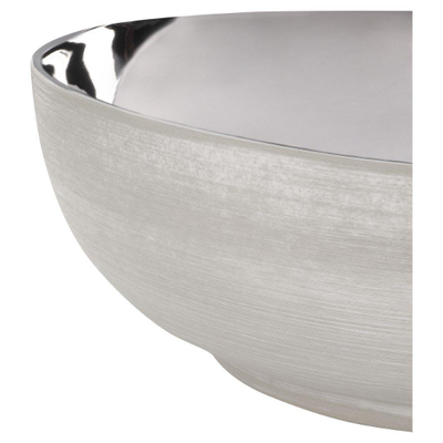 Differnz Shine waskom 40x40x13.5cm keramiek zilver/wit