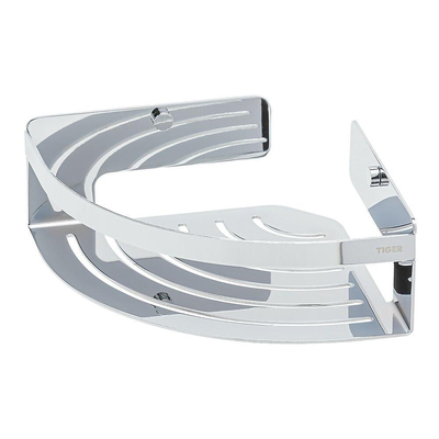 Tiger Caddy Panier de douche d'angle - 18,4x18,4x7cm - chrome