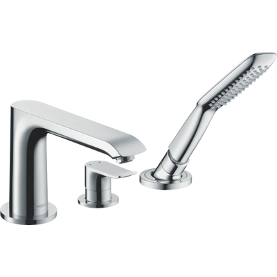 Hansgrohe Metris Robinet de baignoire sur gorge avec limiteur de température chrome brillant