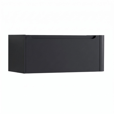 H&R Badmeubelen Juice Meuble sous lavabo - 100x45x40cm - angle droit arrondi - 1 tiroir - poignée intégrée - Dark blue