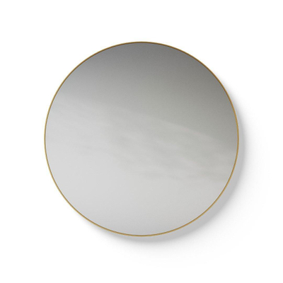 Looox Mirror collection Mirror Gold Line Round ronde spiegel - 100cm - mat goud