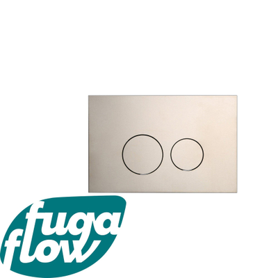 FugaFlow Eccelente Press Bedieningsplaat - bedieningspaneel voor Geberit UP320 inbouwreservoir - dualflush - ronde knoppen - metaal wit mat - Black Friday -