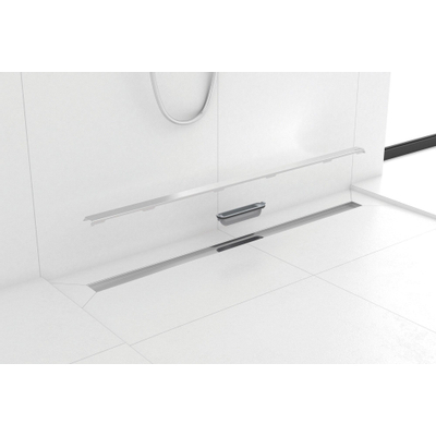 Easy Drain Compact 30 Clean Dryphon caniveau de douche 110cm acier inoxydable brossé