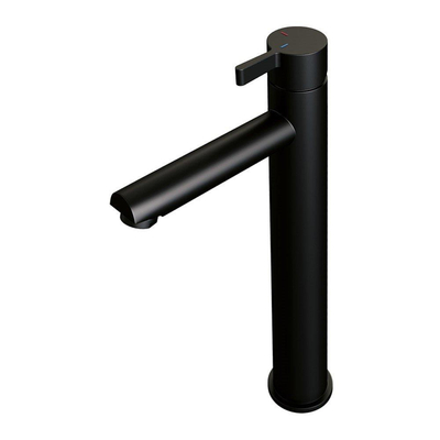 Brauer Black Edition Robinet de lavabo rehaussé économiseur d'énergie Noir mat