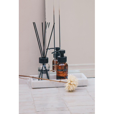 Wellmark Gel douche flacon en verre brun pompe noire 250ml BODY WASH