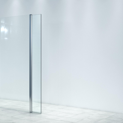 Marenza Bellini Douche à l'italienne - 30x200cm - partie pivotante - verre de sécurité 8mm - anti-calcaire - chrome