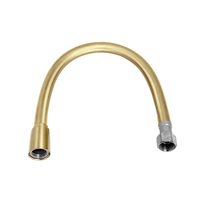 Clou Flexible de raccordement 30cm pvc 2x filetage intérieur 3/8" or brossé PVD