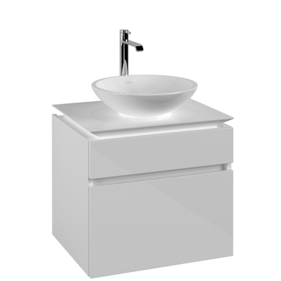 Villeroy & Boch Legato onderkast met 2 laden voor opzetwastafel 60x50x55cm glanswit