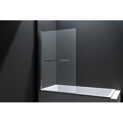 Best Design Erico Paroi de bain 80x140cm NANO vitre 6mm avec sèche serviettes chrome