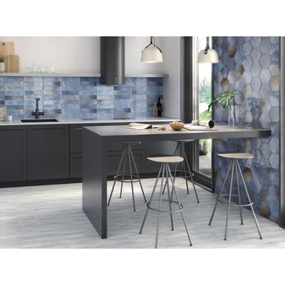 ÉCHANTILLON Terravito Parnaso carreau mural - 7.5x30cm - 8.6mm - Bleu
