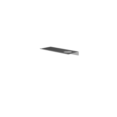 Hotbath &MORE Planchet - 30cm - inclusief bevestigings rails - 1 uitsparing - voor zeepdispenser of beker - PVD - geborsteld gunmetal (antraciet)