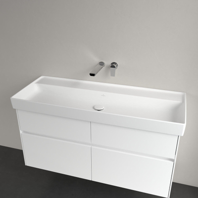 Villeroy & Boch Collaro Plan vasque 120x47cm sans trou de robinet sans trop-plein Stone white