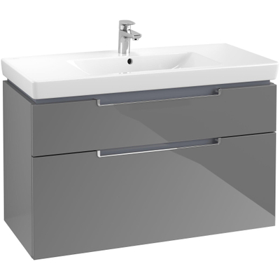 Villeroy & Boch Subway 2.0 wastafelonderkast - 98.7x59x44.9cm - grijs