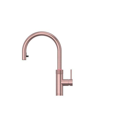 Quooker Flex Round kokendwaterkraan - draaibare & uittrekbare uitloop - PRO3 reservoir - Warm / kokend water - rosé koper