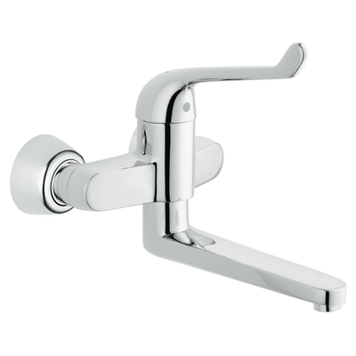 Grohe Eurosmart Care Veiligheidswandkraan - draaibare uitloop - chroom