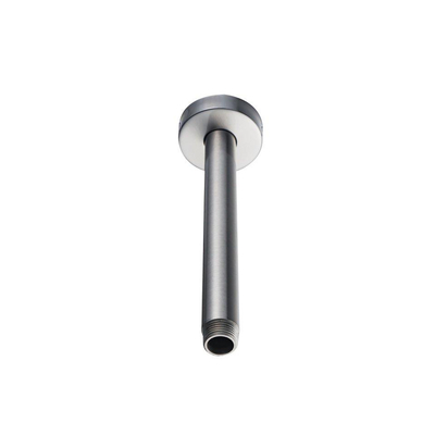 Fortifura Calvi Ensemble de douche à l'italienne - rond - thermostatique - bras plafond - douche principale de 25 cm - douchette à main - flexible lisse - Acier inoxydable brossé PVD (inox)
