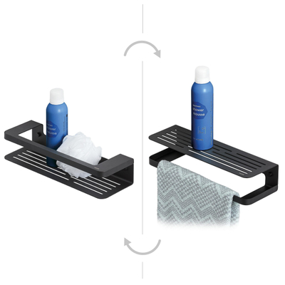 Tiger Caddy Panier de douche ou porte-serviettes 35 cm Noir