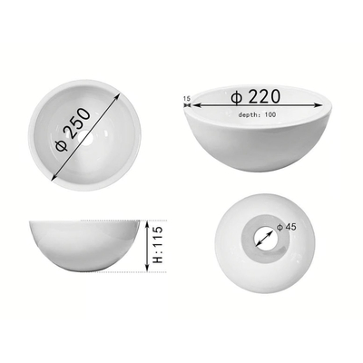 Differnz Ruz Vasque à poser Dia 25x11.5 cm Céramique blanc