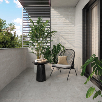SAMPLE Terravito Giunto Vloer- en wandtegel - 60x60cm - 8mm - gerectificeerd - (Zilver)