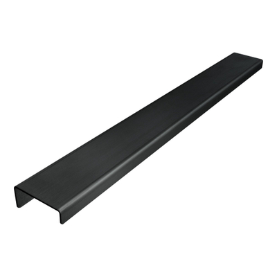 BRAUER Poignée de meuble en applique - 30cm - modèle A - matériau acier inoxydable - gunmetal brossé