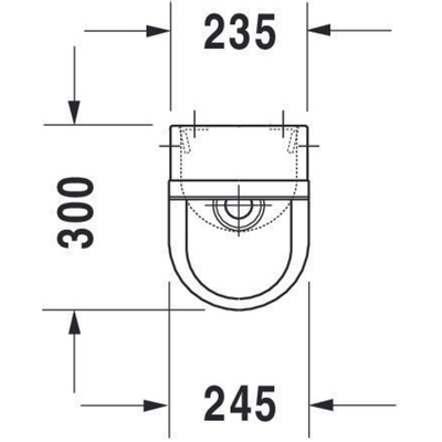 Duravit Starck 3 Urinoir - met sproeikop - met achterinlaat - met sifon - met bevestiging - wit