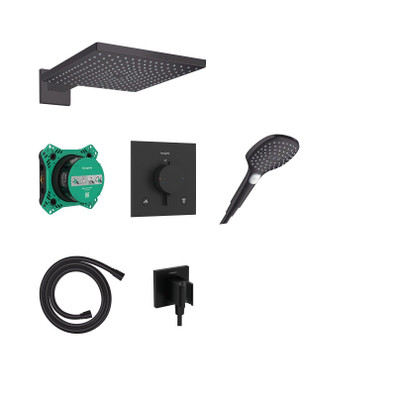 Hansgrohe Raindance E set de douche encastré - 30cm - 1 jet - noir mat