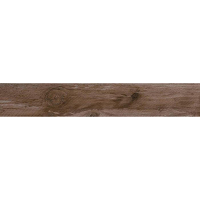 Cifre Ceramica Nebraska wand- en vloertegel - 60x10cm - 9mm - Rechthoek - gerectificeerd - Houtlook - Bruin mat