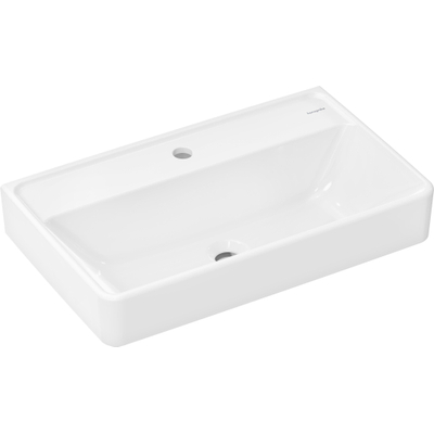 Hansgrohe Xanuia Q Wastafel/Fontein - 65x39cm - inbouw - 1 kraangat - zonder overloop - smartclean - compact - glans wit