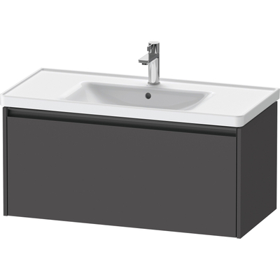 Duravit Ketho.2 Wastafelonderbouwkast - met 1 lade - 98.4x45.5x44cm - met greep antraciet - grafiet mat