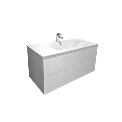 BRAUER New Future Meuble salle de bain avec miroir 100cm Blanc brillant