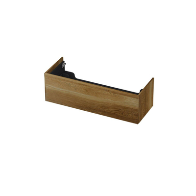 INK Wastafelonderkast - 120x45x37.6cm - 1 lade - push to open - met recht opdekfront - Eiken - Ash grey