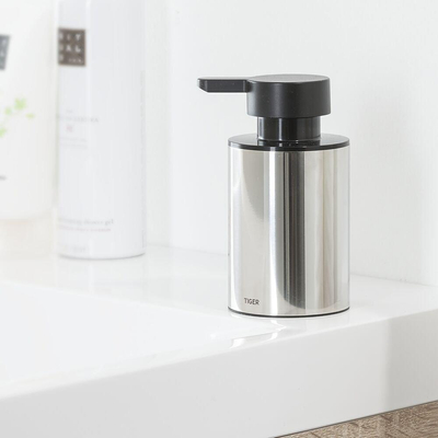 Tiger Colar Distributeur de savon sur pied inox poli 6,5x12,2x8,1cm