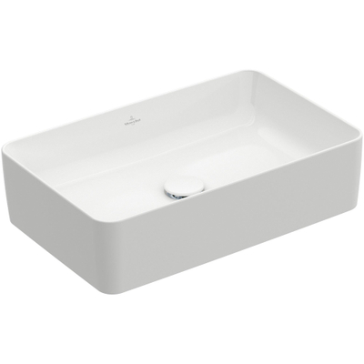 Villeroy & Boch Collaro lavabo à poser - rectangulaire 56x36cm - sans trop-plein sans trou de robinetterie blanc