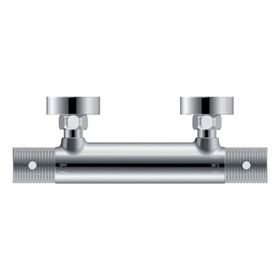 Wiesbaden Ribbd Mitigeur thermostatique pour douche entraxe 15 cm chrome