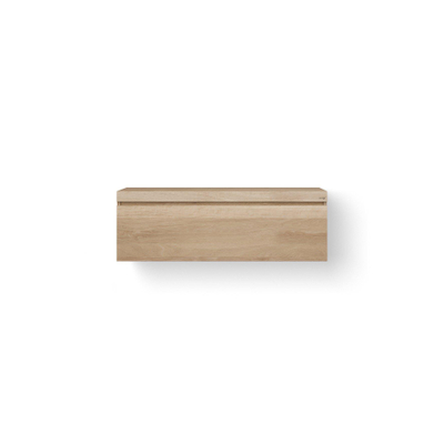 Looox Wood collection Wooden Drawer BoX armoire à tiroirs avec 1 tiroir 120x45x46cm avec softclose chêne old grey