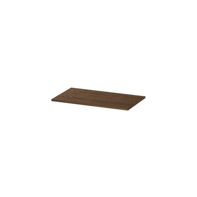 INK Topdeck Wastafelblad - 80x1.6x45cm - tbv onderkast - Eiken - Massief eiken Chocolate