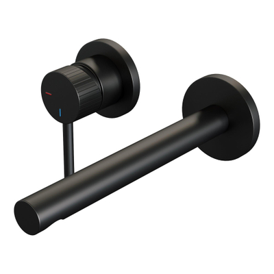 BRAUER Stripe Mitigeur lavabo encastré - bec droit et rosaces - modèle A2 - noir mat