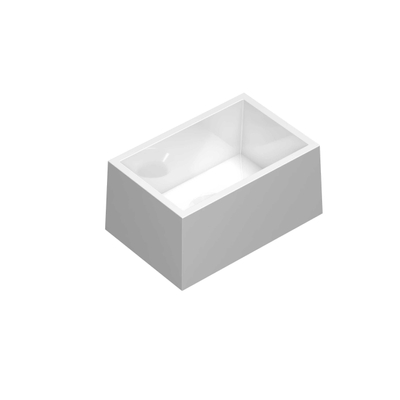 INK Break waskom - 27x18x10cm - rechthoek - polystone wit glans