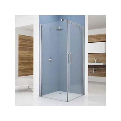 Novellini Giada paroi fixe F 87 90x195cm profil chrome mat et verre transparent