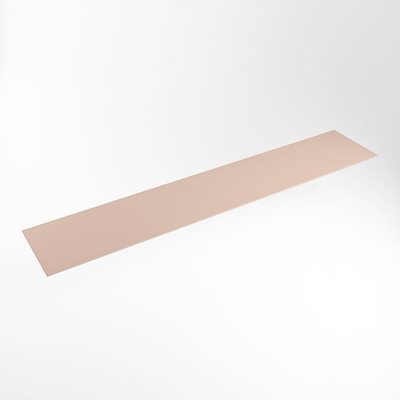 Mondiaz TOP 23 Topblad - 220x23.5x0.9cm - geschikt voor afdekplaat - Solid surface - Rosee