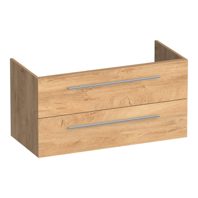 BRAUER Trust wastafelonderkast 100 excl. opbouwgrepen 2 softclose lades en 1 sifon uitsparing - Forest Tan