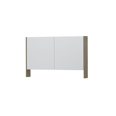 Ink spk3 armoire de toilette avec double portes en miroir, 2 portes avec étagère ouverte et prise de courant/interrupteur